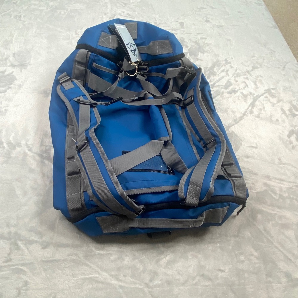 Haimont Blue Convertible Travel‎ Duffel Backpack Water Resistant 40L Gym Bag NWT